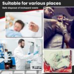 Geiserailie 200 Pcs 10 Roll 14.5" x 19" Biohazard Waste Bags 3 Gallon Infectious Red Trash Liner No Leak Hazardous Waste Containers with Hazard Symbol for Medical Waste Disposal Safe Hospital Supplies - Image 7