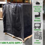 Farm Plastic Supply - Black Pallet Covers - 3 Mil - (55" x 53" x 75") - Heavy Duty Construction Grade Strength Pallet Bags, Pallet Covers, Polyethylene Pallet Bags, and Pallet Storage (25 Pack) - Image 3