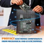 Open Top Antistatic Bag, Large Premium Anti Static Bags with Sticker for Motherboard Video Card LCD Screen, 12 x 16 inches, 5 Pack - Image 4