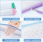 Sooez 20 Pack Mesh Zipper Pouch Bags, A4 Letter Size, Zipper Bags with Label Pocket, Waterproof Pouches for Classroom Organizer, Board Game Toy Storage, Document Bag for Teacher School Office Supplies - Image 5