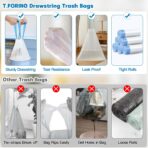 Small Trash Bags 4 Gallon with Drawstring, 1.1 Mil 15 Liter White Thick Unscented Small Plastic Garbage Bags for Bathroom, Wastebasket Liners for Toilet Home Office and Bedroom (4 Gal-120) - Image 4