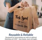 Reli. Reusable Thank You Bags | 250 Pack, 2 Mil | Brown/Kraft Shopping Bags Plastic | 12" L x 6.75" W x 14" H | Ideal for Groceries, Retail, Food Take Out/To Go, Small Business - Image 5