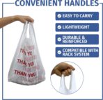 Thank You T-Shirt Carry-Out Bags, Disposable Plastic Bags with Handles for Shopping and Restaurant, 1/6 Barrel, 0.49 Mils, White/Red, 12" x 7" x 22" Large, 1000 Count - Image 5