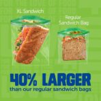 Ziploc 175 Count Sandwich and Snack Bags with EasyGuide Texture, Plastic Storage Bags with Grip 'n Seal Technology - Image 5