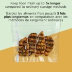 FoodSaver Custom Length Vacuum Sealer Bags Multipack, 5 Count Rolls for Airtight Food Storage and Sous Vide - Compatible with FoodSaver, 8 (2 Pack) and 11 (3 Pack) - Image 4