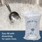 Pinnacle Mercantile Plastic Ice Bags 10 Lb. with Draw String Closure Pack 100 - Image 4