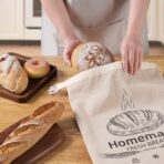2 Pack Beeswax Bread Bags for Sourdough,Reusable Organic Linen Beeswax Bread Bag for Homemade Sourdough 17 x 12.6 Inches Food Storage Cloth Bag – Freezer-Friendly & Freshness Preservation (Beeswax) - Image 6