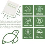 100% Compostable Food Storage Bags [Quart 100 Pack] Eco-Friendly Freezer Bags, Resealable Bags, Heavy-Duty, Reusable, Off-White by Earth's Natural Alternative - Image 3