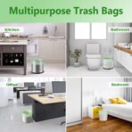 Small Trash Bags 1.2 Gallon - Biodegradable Garbage Bags Recycling Eco-Friendly Trash Can Plastic Liner Compostable Strong Bag for Bathroom Bedroom Office Kitchen Trash Can (120 Counts,Green) - Image 7