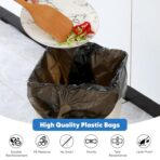 LimonLaviu Black Plastic Grocery Bags, 100 Pack, 11.5'x 6.5" x 21', 22 Pound Capacity, Heavy Duty, Unscented - Image 4