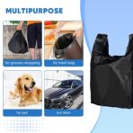 LimonLaviu Black Plastic Grocery Bags, 100 Pack, 11.5'x 6.5" x 21', 22 Pound Capacity, Heavy Duty, Unscented - Image 6