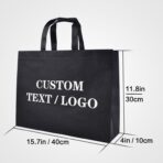 Custom Tote Bags 5/10/50/100 Pack, Personalized Logo Text, Bulk Grocery Bags, Reusable Shopping Bags - Image 6