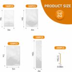 400 PCS Clear Flat Cellophane Treat Bags with 3x5",4x6",5x7",2x10",Treat Bags with Ties are Good for Pretzel Rods,Bakery, Cookies, Candies,Dessert. - Image 3