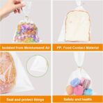 400 PCS Clear Flat Cellophane Treat Bags with 3x5",4x6",5x7",2x10",Treat Bags with Ties are Good for Pretzel Rods,Bakery, Cookies, Candies,Dessert. - Image 5