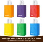 YEEHAW 24 Pack Small Gift Bags 5.8"×3.2"×8.25" Kraft Paper Bags with Handles, Party Favor Bags Bulk for Kids Birthday, Baby Shower, Crafts, Wedding, Party (6 Colors) - Image 5