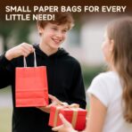 YEEHAW 24 Pack Small Gift Bags 5.8"×3.2"×8.25" Kraft Paper Bags with Handles, Party Favor Bags Bulk for Kids Birthday, Baby Shower, Crafts, Wedding, Party (6 Colors) - Image 8