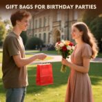 YEEHAW 24 Pack Small Gift Bags 5.8"×3.2"×8.25" Kraft Paper Bags with Handles, Party Favor Bags Bulk for Kids Birthday, Baby Shower, Crafts, Wedding, Party (6 Colors) - Image 9