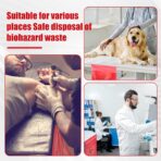Geyoga 500 Pcs Red Biohazard Bags 11" x 15" Small Waste Trash Bags with Strong Adhesive Strip Hazardous Biohazard Infectious Containers for Halloween Blood Vomit Hospitals Tattoo Clinics Vet Medical - Image 7