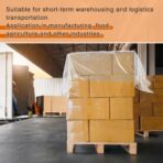 Pangda Plastic Pallet Cover Bags 60''l x 60''w 1.5 Mil (250 Bags/roll), Perforated Ldpe Pallet Top Sheeting, for Outdoors Temporary Dustproof Stacking Mat Warehouse Manufacture Truckload Shipments - Image 4