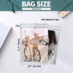 ZBEIVAN 100 Pack 8 15/16" x 11 3/8" Acid-Free Crystal Clear Sleeves Storage Bags for 8.5x11 Art Prints, Photo Framing Mats, and Craft Wrapping - Image 3