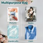 ZBEIVAN 100 Pack 8 15/16" x 11 3/8" Acid-Free Crystal Clear Sleeves Storage Bags for 8.5x11 Art Prints, Photo Framing Mats, and Craft Wrapping - Image 6