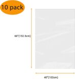10 Count 40x60 inches large Clear Plastic Bag Giant Storage Bags Furniture Cover Plastic Bag for Moving Protection and Long Term Storage, Large Items Dustproof, Moistureproof (2 Mil) - Image 3