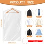 90 PCS Dry Cleaner Bags Plastic Clear 35.4 Inches,Garment Bags for Hanging Clothes Plastic Garment Bags Clear Clothes Covers Dry Cleaner Bags Hanging Dust-proof(60x90cm) - Image 3