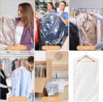 90 PCS Dry Cleaner Bags Plastic Clear 35.4 Inches,Garment Bags for Hanging Clothes Plastic Garment Bags Clear Clothes Covers Dry Cleaner Bags Hanging Dust-proof(60x90cm) - Image 8