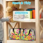 4 Pack Toy Storage Bags, Clear PVC Toy Organizer with Zipper, Large Black Waterproof Reusable Toy Bags with Labels for Puzzles, Building Blocks, Board Game, Stationery, Kids Books - Image 6