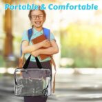 4 Pack Toy Storage Bags, Clear PVC Toy Organizer with Zipper, Large Black Waterproof Reusable Toy Bags with Labels for Puzzles, Building Blocks, Board Game, Stationery, Kids Books - Image 7