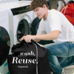 Handy Laundry Nylon XL - Large Capacity with Locking Drawstring, Machine Washable, Fits Laundry Baskets or Hampers, Holds 3 Loads of Clothes - Black (Pack of 2) - Image 6