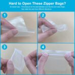 5''x 7'', (Pack of 100) 2 mil Thick Clear Plastic Reclosable Zip Poly Bags with Resealable Lock Seal Zipperr, Clear Small Zip Bag, Jewelry, Candy, Storage, Packaging & Shipping… - Image 9