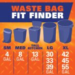 Hefty Ultra Strong Multipurpose Large Trash Bags, Black, Unscented, 30 Gallon, 25 Count - Image 6