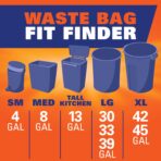 Hefty Ultra Strong Multipurpose Large Trash Bags, Black, Unscented, 30 Gallon, 25 Count - Image 7