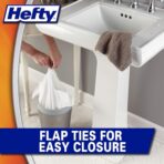 Hefty Small Garbage Bags, Flap Tie, Lavender & Sweet Vanilla Scent, 4 Gallon, 26 Count - Image 6