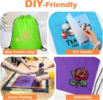 Lzerking 50 Pcs Drawstring Backpack Bulk -10 Colors, 13.4x16 Inches Reusable Drawstring Bags for Gift, Homeless, HTV, Gym, Sports, Lightweight & Machine Washable - Image 4