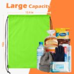 Lzerking 50 Pcs Drawstring Backpack Bulk -10 Colors, 13.4x16 Inches Reusable Drawstring Bags for Gift, Homeless, HTV, Gym, Sports, Lightweight & Machine Washable - Image 5