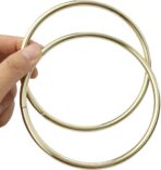 DraCra 4 Pack Purse Handles Round Shaped Loop Ring Grip Replacement for Crocheted Macrame Bags Craft Handbag Handmade Project DIY Making Hardware Supplies - Image 5