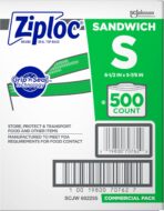 SC Johnson Professional Ziploc Brand Sandwich Bags, Food Storage Ziploc Brand Bags, Easy Open Tabs, Commercial Pack, 500 Count Box, for Professional Use Only - Image 4