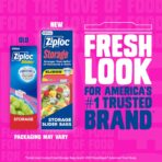 Ziploc Quart Food Storage Bags, Stand-Up Bottom, Easy to Fill, 76 Count (Packaging May Vary) - Image 3