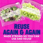 Ziploc Quart Food Storage Bags, Stand-Up Bottom, Easy to Fill, 76 Count (Packaging May Vary) - Image 8