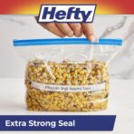Hefty Calendar Slider Quart Freezer Bags, 1 Quart Slider Bags with Stand and Fill Expandable Bottoms, Helps Prevent Freezer Burn, 35 Count (Pack of 4) - Image 4