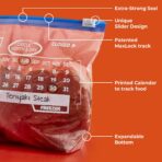 Hefty Calendar Slider Quart Freezer Bags, 1 Quart Slider Bags with Stand and Fill Expandable Bottoms, Helps Prevent Freezer Burn, 35 Count (Pack of 4) - Image 5