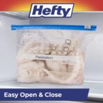 Hefty Calendar Slider Quart Freezer Bags, 1 Quart Slider Bags with Stand and Fill Expandable Bottoms, Helps Prevent Freezer Burn, 35 Count (Pack of 4) - Image 8