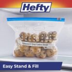 Hefty Calendar Slider Quart Freezer Bags, 1 Quart Slider Bags with Stand and Fill Expandable Bottoms, Helps Prevent Freezer Burn, 35 Count (Pack of 4) - Image 9