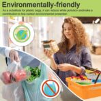 MAQIHAN 12PCS Reusable Produce Bags - Mesh Produce Bags Drawstring Reusable Washable Vegetable Storage Bags Refrigerator Keep Fresh Grocery Food Fruits Veggie Green Net Bag Toy Storage Zero Waste Shop - Image 7