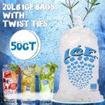 Perfect Stix- 20lb Ice Bags with Twist Tie Enclosure- Pack of 50ct - Image 3
