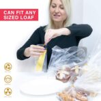 Bread Bags with Ties, Reusable,100 Clear Bags and 100 Ties, Bread Bags For Homemade Bread And Bakery Loaf Adjustable Reusable(100) - Image 7