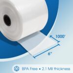 Spartan Industrial 6" Wide Clear LDPE Flat Poly Tubing Mini Roll, 6" W x 1000' L, 2 Mil | Ideal for Tailored Poly Bag Packaging and Safe Storage of Food, Electronic Components and Accessories - Image 3