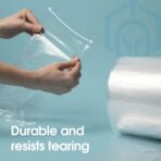 Spartan Industrial 6" Wide Clear LDPE Flat Poly Tubing Mini Roll, 6" W x 1000' L, 2 Mil | Ideal for Tailored Poly Bag Packaging and Safe Storage of Food, Electronic Components and Accessories - Image 6